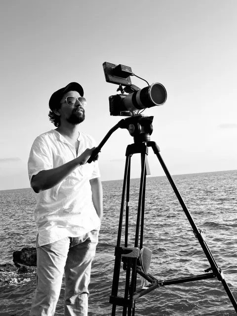 Behind the camera
